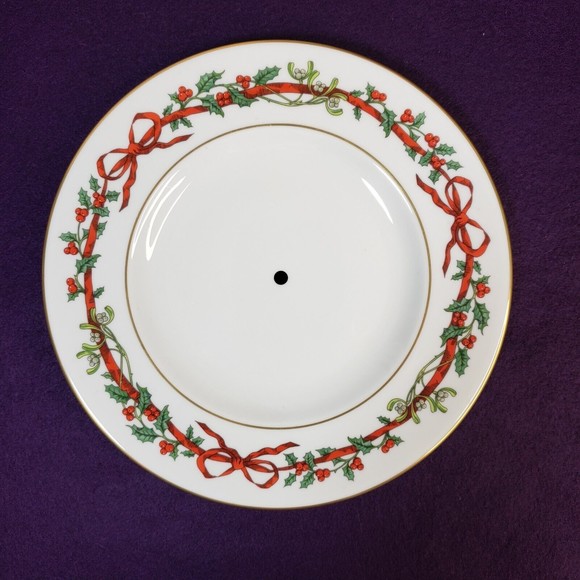 Royal Worcester Holly Ribbons Tiered Server Replacement Plate England Christmas - Picture 1 of 4